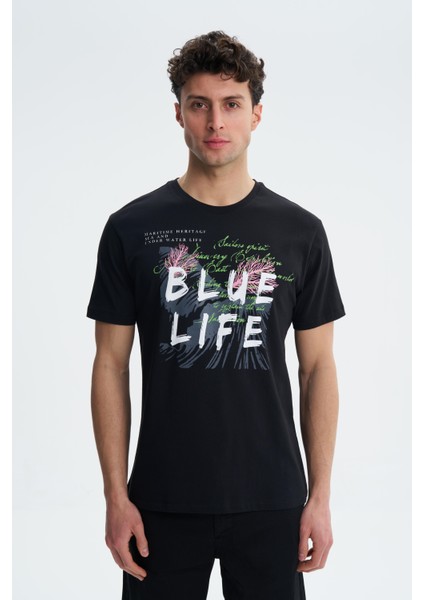 Erkek Regular Fit Bisiklet Yaka Tişört Y27344407201