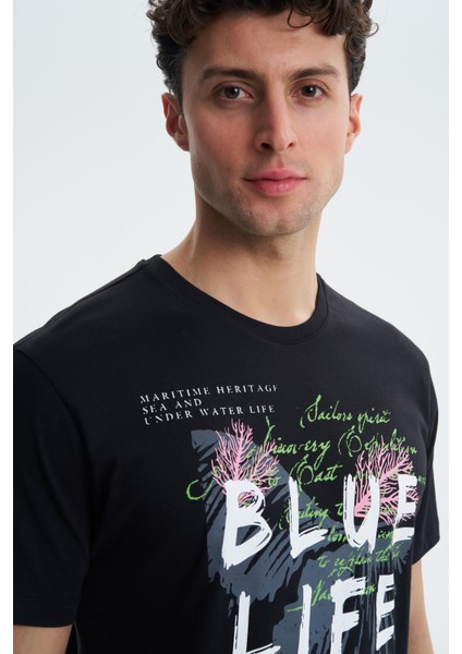 Erkek Regular Fit Bisiklet Yaka Tişört Y27344407201 fiyatları