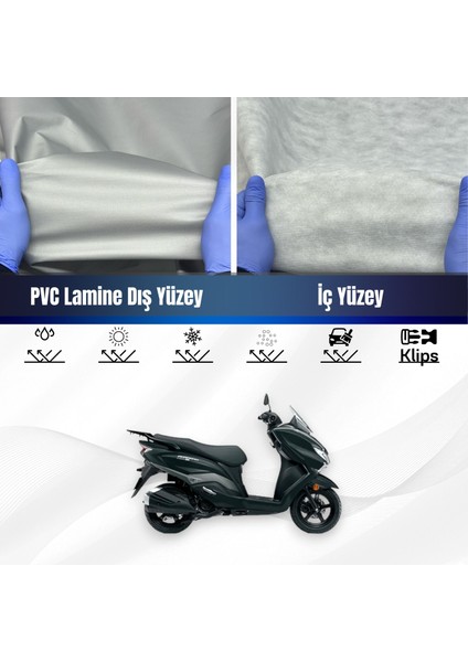 Ultra Shop Suzukı Burgman Street 125EX Su Geçirmez Motosiklet Branda 4 Mevsime Uygun Motor Branda