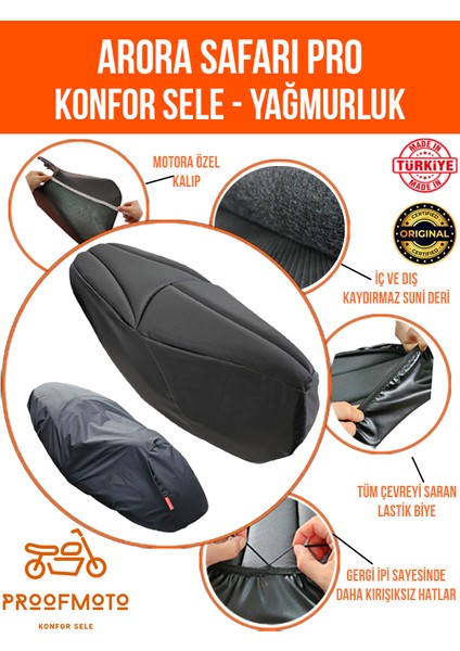 Arora Safarı Pro Konfor Sele ve Yağmurluk Kılıf