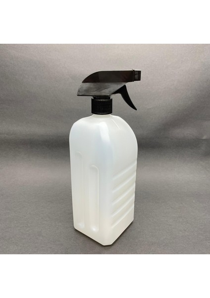 1000 cc Beyaz Dezenfektan Şişesi - Beyaz Tetik Spreyli - 1 Lt Beyaz Plastik Dezenfektan Şişesi x 1 Adet