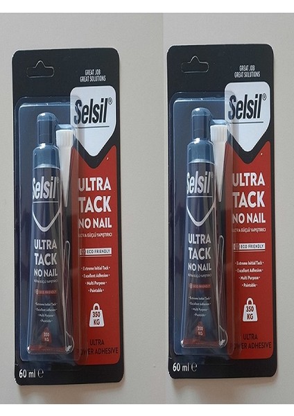 Ultra Tack No Naıl Güçlü Montaj Yapıştırıcı 2X60 ml