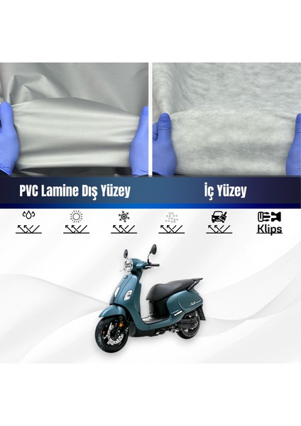 Ultra Shop Sym Fiddle Iv 125 Su Geçirmez Motosiklet Branda 4 Mevsime Uygun Motor Branda