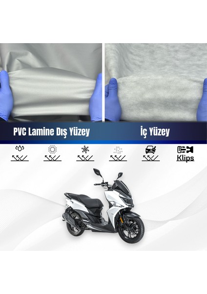 Ultra Shop Sym Jet 14 200I Abs Su Geçirmez Motosiklet Branda 4 Mevsime Uygun Motor Branda