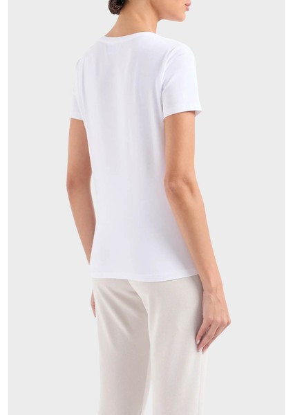 Pamuklu Regular Fit Bisiklet Yaka T Shirt Bayan T Shirt 3DTT21 Tjfkz 1100 fiyatları