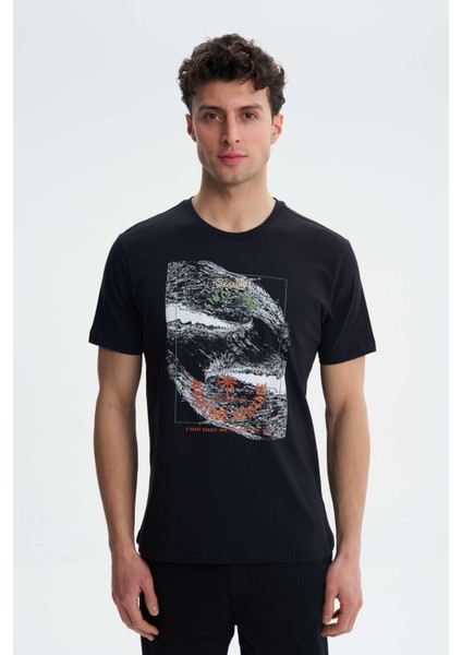 Erkek Regular Fit Penye Süprem Bisiklet Yaka Tişört Y27344407301