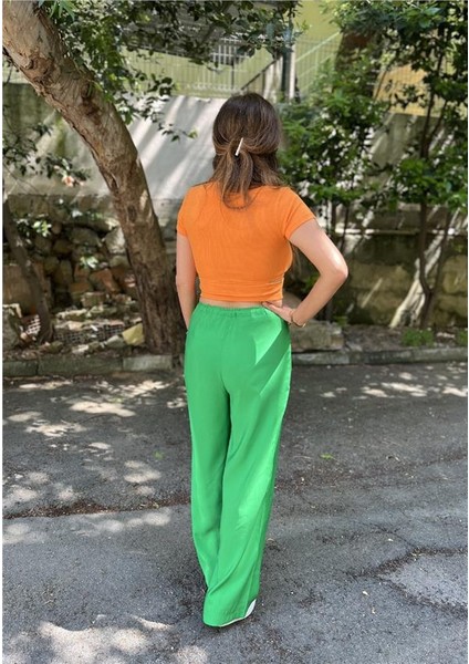 Beli Lastikli Bol Paça Pantolon fırsatları