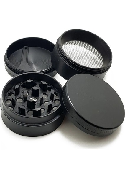 4 Katlı Siyah Metal Grinder Parçalayıcı Baharat Öğütücü 40MM fiyatları