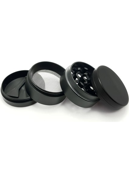 4 Katlı Siyah Metal Grinder Parçalayıcı Baharat Öğütücü 40MM fırsatları