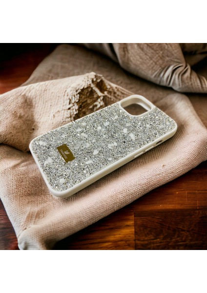Case iPhone Uyumlu Elit Swarovski Doğal Taşlı Kılıf