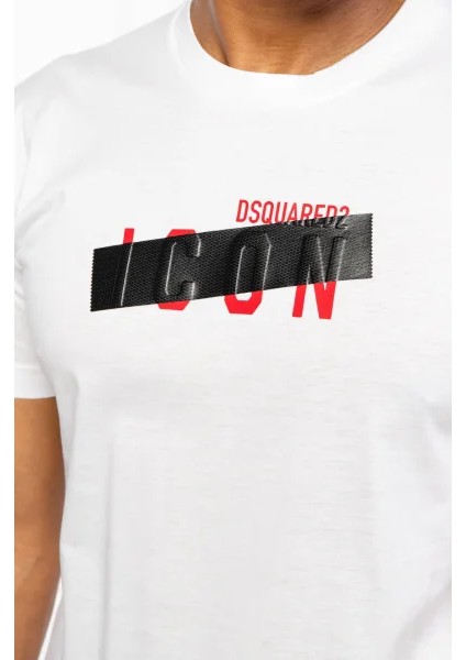 Icon White Print T-Shirt