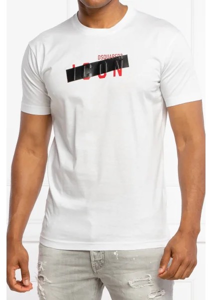 Icon White Print T-Shirt