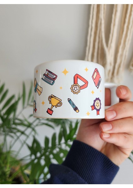 Isme Özel Kişiye Özel Seramik Mezuniyet Temalı Kahve Fincanı modelleri