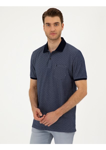 Erkek Lacivert Regular Fit Tişört 50284321-VR033