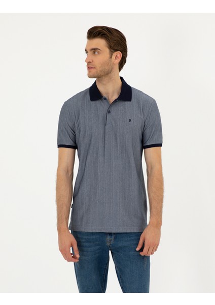 Erkek Lacivert Slim Fit Tişört 50284327-VR033