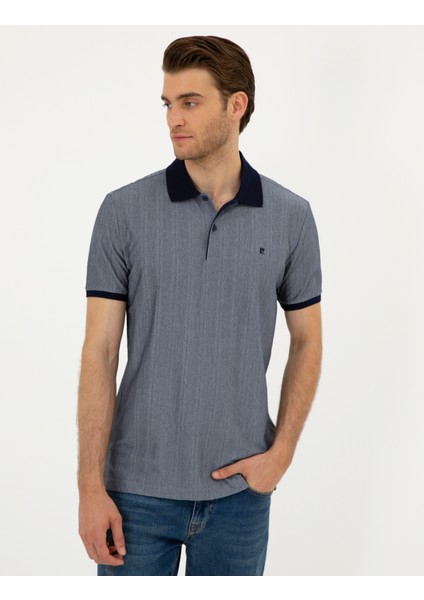 Erkek Lacivert Slim Fit Tişört 50284327-VR033 modelleri