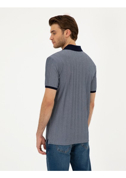 Erkek Lacivert Slim Fit Tişört 50284327-VR033 indirimleri
