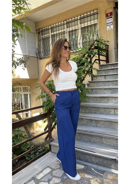Beli Bağcıklı Lastikli Pantolon