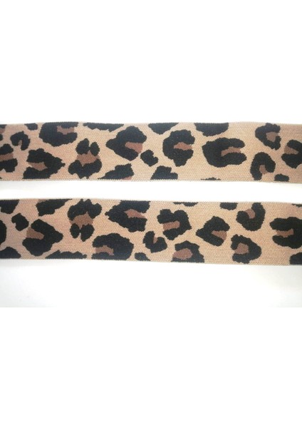 Lastik Üzeri Leopar Desenli 3,5cm 3metre Paça,kol ve Don Lastiğidir 1 Paket 3 Metre