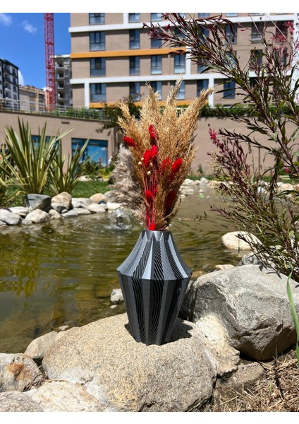 Deka Vase Dekoratif Modern Vazo Özel Tasarım 21 cm Yükseklik, 14 cm Genişlik - Deka Vase