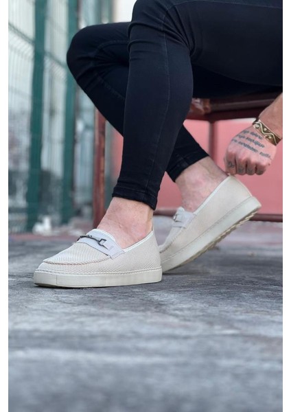 Wagoon WG060 Bej Triko Babet Erkek Casual Ayakkabı