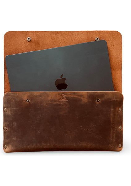 El Yapımı Hakiki & Gerçek Deri Macbook Kılıfı, MacBook Air 13 inç ve MacBook Pro 13.3 inç Kılıfı, MacBook Çantası