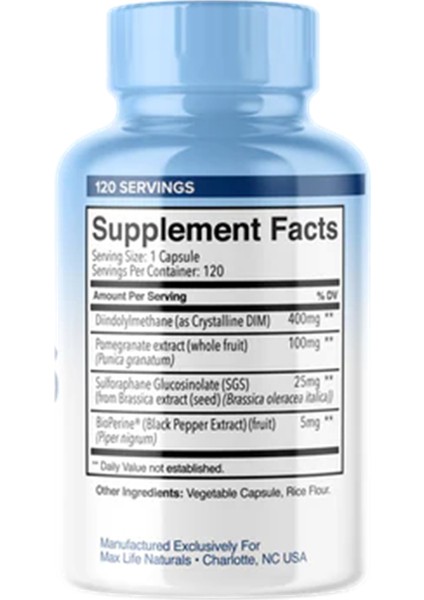Dım+Sgs Natural Estrogen Support - 120 Capsul Usa fiyatları