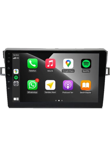 Toyota Verso Android Carplay Multimedya 2009-2017 6gb Ram + 128GB Hafıza + 8 Çekirdek