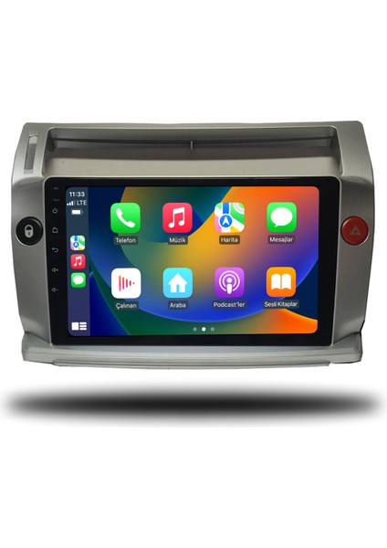 Citroen C4 Android Carplay Multimedya 2005-2010 4gb Ram + 64GB Hafıza + 8 Çekirdek