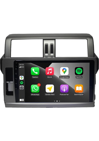 Toyota Prado Android Carplay Multimedya 2011-2016 4gb Ram + 64GB Hafıza + 8 Çekirdek