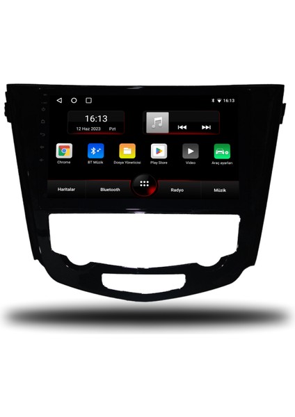 Nissan Qashqai Android Carplay Multimedya 2014-2021 Dijital Klima 2gb Ram + 32GB Hafıza + 4 Çekirdek