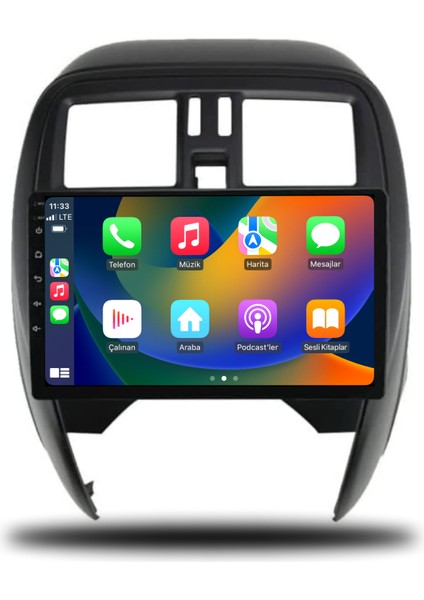 Nissan Micra Android Carplay Multimedya 2014-2018 6gb Ram + 128GB Hafıza + 8 Çekirdek