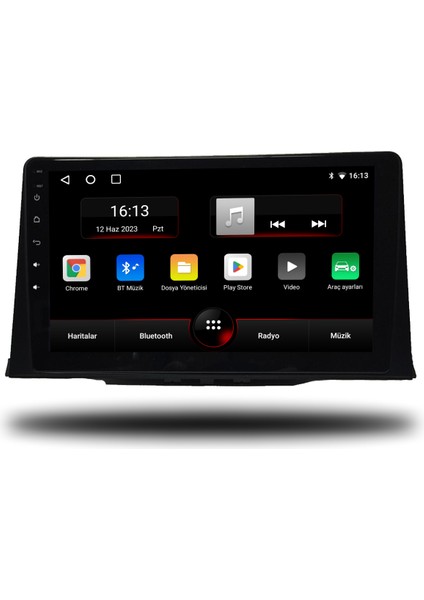Citroen Berlingo Android Carplay Multimedya 4gb Ram + 64GB Hafıza + 8 Çekirdek
