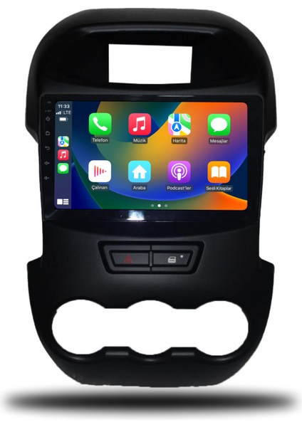 Ford Ranger Android Carplay Multimedya 2012-2015 4gb Ram + 64GB Hafıza + 8 Çekirdek