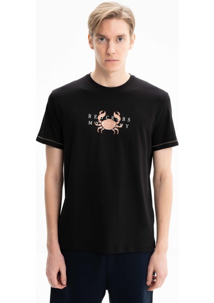 Erkek Regular Fit Süprem Penye Bisiklet Yaka Tişört Y27344471201