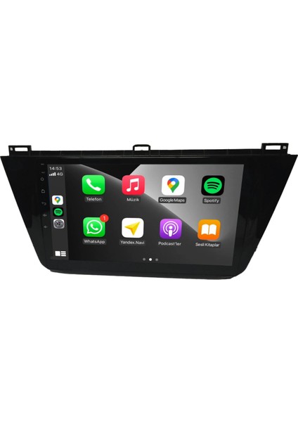 Volkswagen Tiguan Android Carplay Multimedya 2017-2020 6gb Ram + 128GB Hafıza + 8 Çekirdek