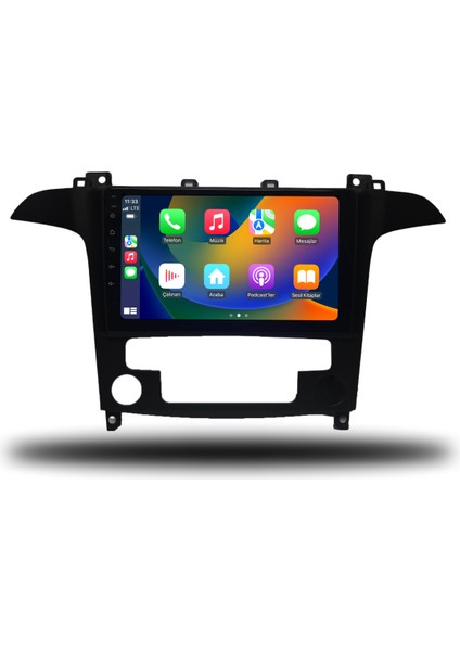 Ford S-Max Android Carplay Multimedya 2006-2014 Dijital Klima 4gb Ram + 64GB Hafıza + 8 Çekirdek