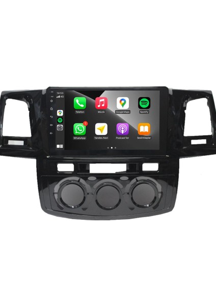 Toyota Hilux Android Carplay Multimedya 2005-2008 Manuel Klima 4gb Ram + 64GB Hafıza + 8 Çekirdek