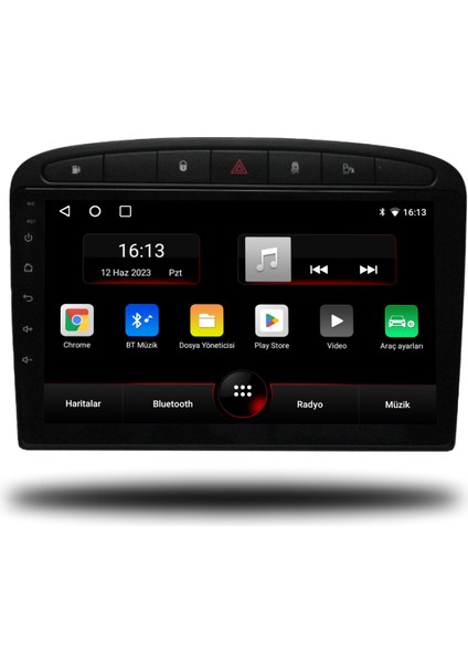 Peugeot 308 Android Carplay Multimedya 2007-2013 2gb Ram + 32GB Hafıza + 4 Çekirdek