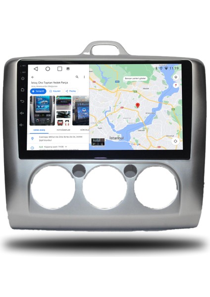 Ford Focus 2 Android Carplay Multimedya 2007-2011 Manuel Klima 2gb Ram + 32GB Hafıza + 4 Çekirdek modelleri