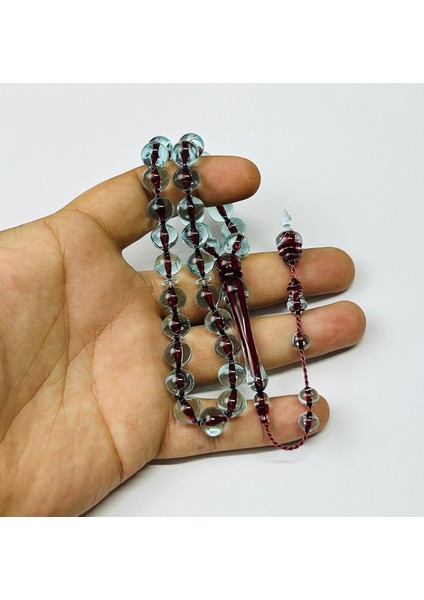 Özel Çatlak Desen Toz Kehribar Tesbih modelleri