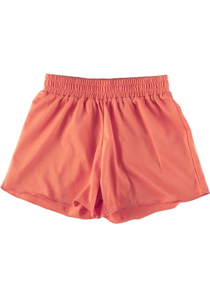 "skirty" Organik Penye Şort Etek - Flamingo Turuncu