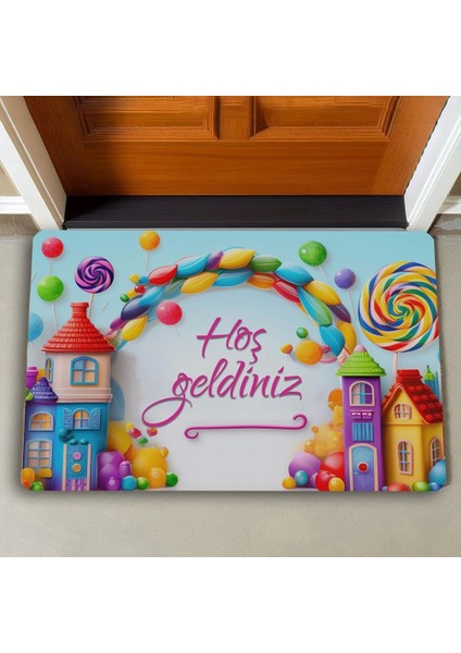 Sugar Village Hoş Geldiniz Kapı Önü Paspası 45X70CM