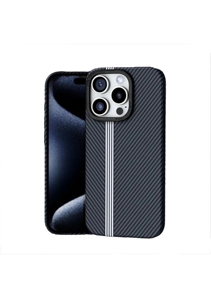 Iphone 15 Pro Max Kılıf Carbon Fiber Magsafe Özellikli
