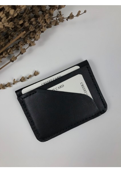 Deri Erkek Kartlık Siyah Design fiyatları