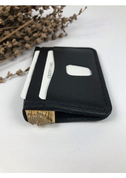 Deri Erkek Kartlık Siyah Design modelleri