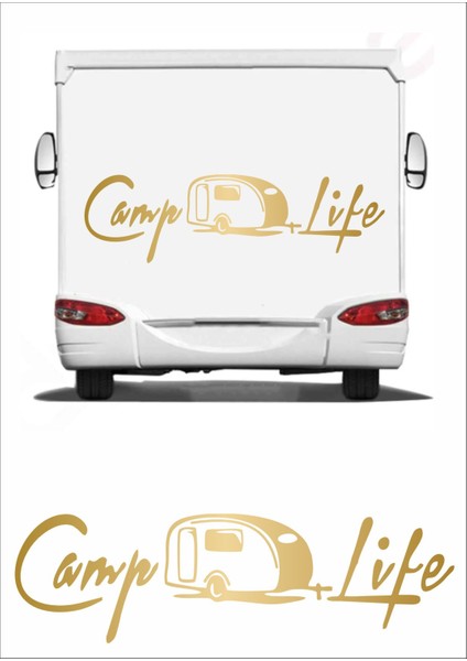 Camp Life, Kamp Hayatı Karavan Sticker Q41