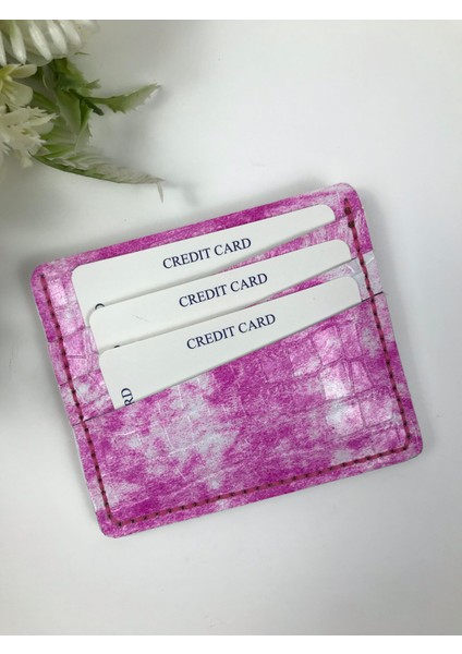 Hakiki Deri Unisex Kartlık Pembe Renk fiyatları
