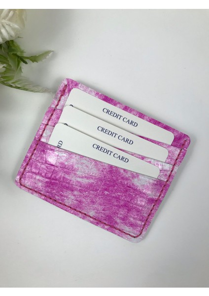 Hakiki Deri Unisex Kartlık Pembe Renk fırsatları