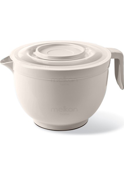 Karıştırma Kabı & Mikser Kase Kapaklı Mikser Kase 3 Litre Çırpma Kabı